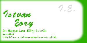 istvan eory business card